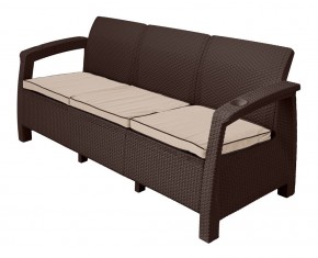 Диван Yalta Premium Sofa 3 Set (Ялта) шоколадный (+подушки под спину) в Губахе - gubaha.mebel24.online | фото
