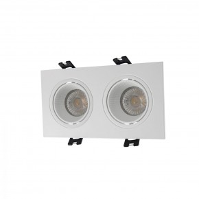 DK3072-WH Встраиваемый светильник, IP 20, 10 Вт, GU5.3, LED, белый/белый, пластик в Губахе - gubaha.mebel24.online | фото 1