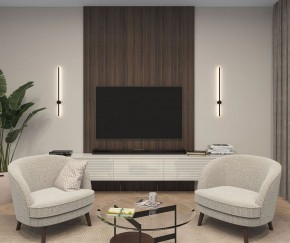 DK5012-BK Бра 800 мм, 3000К, IP20, 7 Вт, черный, алюминий в Губахе - gubaha.mebel24.online | фото 3