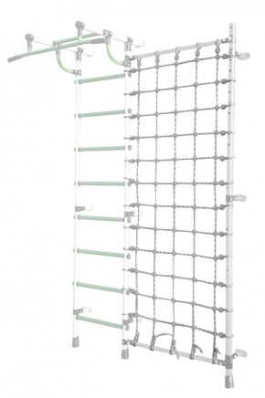 Дополнительная стойка к пристенному ДСК Pastel с сеткой для лазания, цв. белый в Губахе - gubaha.mebel24.online | фото