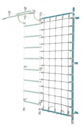 Дополнительная стойка к пристенному ДСК Pastel с сеткой для лазания, цв. бирюзовый в Губахе - gubaha.mebel24.online | фото