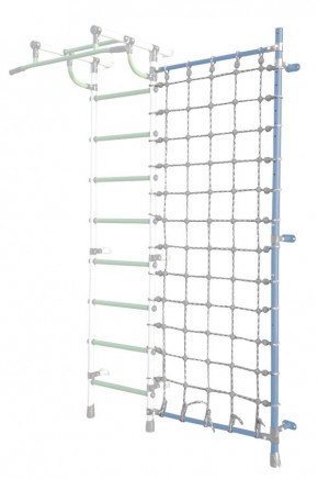 Дополнительная стойка к пристенному ДСК Pastel с сеткой для лазания, цв. голубой в Губахе - gubaha.mebel24.online | фото