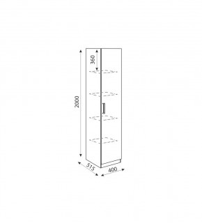 Дуглас (подростковая) М03 Пенал в Губахе - gubaha.mebel24.online | фото 2