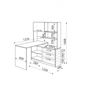 Дуглас (подростковая) М07 Стол угловой в Губахе - gubaha.mebel24.online | фото 2