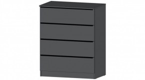 ЭЛЕГАНТ Комод 4 ящика (графит) в Губахе - gubaha.mebel24.online | фото