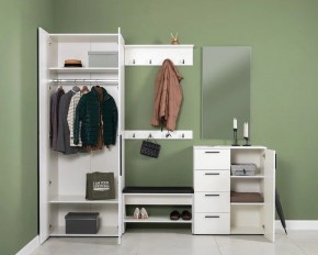 ЭЙР прихожая (модульная) Белый Шагрень в Губахе - gubaha.mebel24.online | фото 2