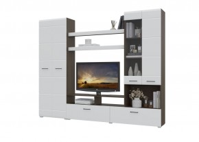 Гостиная Альфа МДФ (Венге/Белый глянец) в Губахе - gubaha.mebel24.online | фото