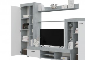 Гостиная Дельта (Бетон/Белый) в Губахе - gubaha.mebel24.online | фото 2