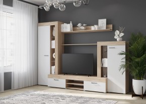 Гостиная Дельта (Сонома/Белый) в Губахе - gubaha.mebel24.online | фото 3