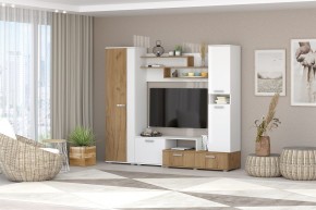 Гостиная Юна (Белый текстурный/Дуб крафт золотой) в Губахе - gubaha.mebel24.online | фото 3