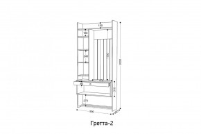 ГРЕТТА Прихожая (дуб сонома/ясень черный) в Губахе - gubaha.mebel24.online | фото 4