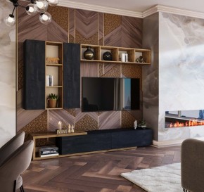 ХЛОЯ Гостиная (Дуб Вотан/Обсидиан) модульная в Губахе - gubaha.mebel24.online | фото 11