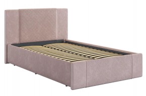 ХЛОЯ Кровать 1200 с основанием (нежно-розовый велюр) в Губахе - gubaha.mebel24.online | фото