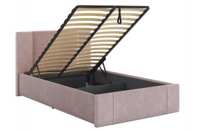 ХЛОЯ Кровать 1200 с ПМ (нежно-розовый велюр) в Губахе - gubaha.mebel24.online | фото