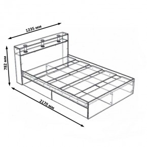 Камелия Кровать 1200, цвет дуб сонома, ШхГхВ 123,5х217х78,2 см., сп.м. 1200х2000 мм., без матраса, основание есть в Губахе - gubaha.mebel24.online | фото 5