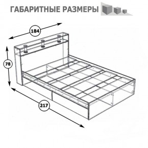 Камелия Кровать 1800, цвет венге/дуб лоредо, ШхГхВ 183,5х217х78,2 см., сп.м. 1800х2000 мм., без матраса, основание есть в Губахе - gubaha.mebel24.online | фото 4