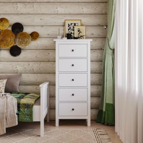 Комод 05 Кантри белый с пятью ящиками в Губахе - gubaha.mebel24.online | фото 4