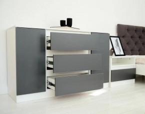 Комод 1200 Парус (Белый/Графит) в Губахе - gubaha.mebel24.online | фото 4