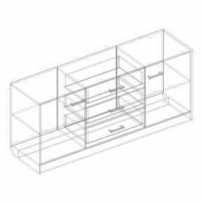 Комод 2 ств. с 3 ящиками "Милана" в Губахе - gubaha.mebel24.online | фото 2