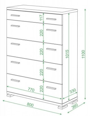 Комод Домино КМ-1 в Губахе - gubaha.mebel24.online | фото 2