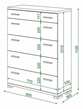 Комод Домино КМ-1 в Губахе - gubaha.mebel24.online | фото 3