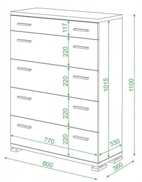 Комод Домино нельсон КМ-1 в Губахе - gubaha.mebel24.online | фото 2