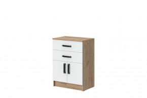 Комод Эконом (Дуб крафт золотой/Белый текстурный) в Губахе - gubaha.mebel24.online | фото 1