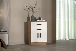 Комод Эконом (Дуб крафт золотой/Белый текстурный) в Губахе - gubaha.mebel24.online | фото 3