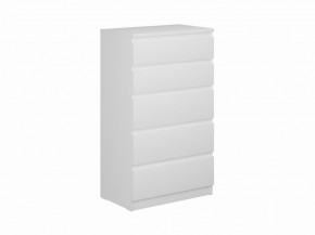 Комод КАСТОР с пятью ящиками, цвет белый в Губахе - gubaha.mebel24.online | фото