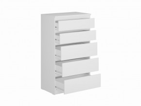 Комод КАСТОР с пятью ящиками, цвет белый в Губахе - gubaha.mebel24.online | фото 2