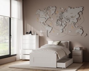 Комод КАСТОР с пятью ящиками, цвет белый в Губахе - gubaha.mebel24.online | фото 3