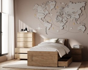 Комод КАСТОР с пятью ящиками, цвет Дуб Сонома в Губахе - gubaha.mebel24.online | фото 3