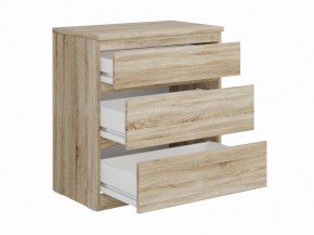 Комод КАСТОР с тремя ящиками, цвет Дуб Сонома в Губахе - gubaha.mebel24.online | фото 2