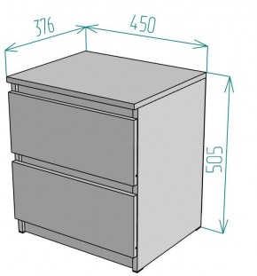Комод Malta light K127 (тумба прикроватная) в Губахе - gubaha.mebel24.online | фото 2