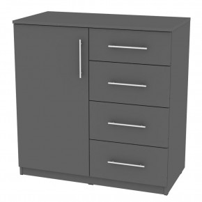 Комод "Калисто (K17)" ручка рейлинг (Графит) в Губахе - gubaha.mebel24.online | фото