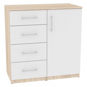 Комод "Калисто (K18)" ручка рейлинг (ДСС-Белый) в Губахе - gubaha.mebel24.online | фото