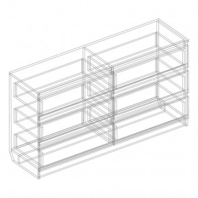 Комод с 6 ящиками 1400 "Бьянко" (Белый лофт) в Губахе - gubaha.mebel24.online | фото 3