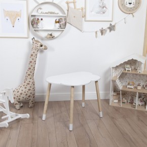 Комплект детский стол ОБЛАЧКО и стул ОБЛАЧКО ROLTI Baby (белая столешница/белое сиденье/береза ножки) в Губахе - gubaha.mebel24.online | фото