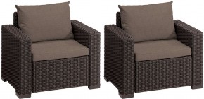 Комплект кресел Калифорния (California chair) коричневые в Губахе - gubaha.mebel24.online | фото 2