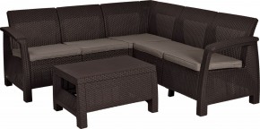 Комплект мебели угловой Корфу Релакс Сет (CORFU II RELAX SET) коричневый в Губахе - gubaha.mebel24.online | фото 2