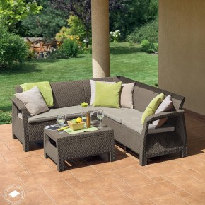Комплект мебели угловой Корфу Релакс Сет (CORFU II RELAX SET) коричневый в Губахе - gubaha.mebel24.online | фото 4