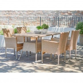 Комплект плетеной мебели AM-196/T196 Beige 4Pcs (4+1) в Губахе - gubaha.mebel24.online | фото 2