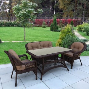 Комплект плетеной мебели T130/LV-520BB-Brown_Beige в Губахе - gubaha.mebel24.online | фото 2