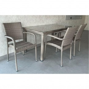 Комплект плетеной мебели T256C/Y376C-W85 Latte (4+1) + подушки на стульях в Губахе - gubaha.mebel24.online | фото 2