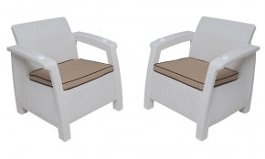 Комплект уличной мебели Yalta Premium Terrace Set (Ялта) белый (+подушки под спину) в Губахе - gubaha.mebel24.online | фото 4