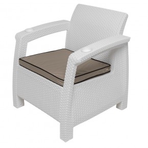 Комплект уличной мебели Yalta Premium Terrace Set (Ялта) белый (+подушки под спину) в Губахе - gubaha.mebel24.online | фото 7