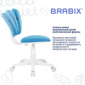 Кресло детское BRABIX "Joy MG-204W", без подлокотников, пластик белый, ткань TW, голубое, 533012 в Губахе - gubaha.mebel24.online | фото 5