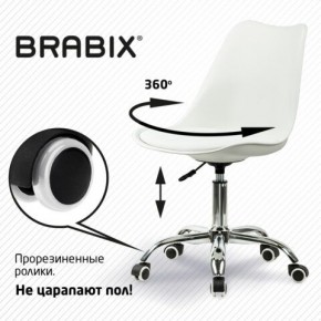 Кресло стул BRABIX "Eames MG-310 CH", хром, пластик белый, экокожа белая, 532923 в Губахе - gubaha.mebel24.online | фото 7