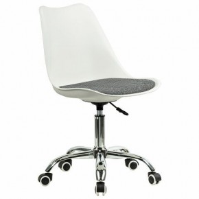 Кресло стул BRABIX "Eames MG-310 CH", хром, пластик белый, ткань серая, 532924 в Губахе - gubaha.mebel24.online | фото 2