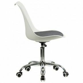 Кресло стул BRABIX "Eames MG-310 CH", хром, пластик белый, ткань серая, 532924 в Губахе - gubaha.mebel24.online | фото 3